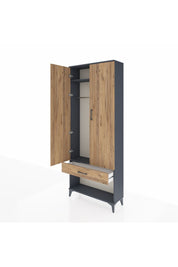 Arges Dolap 2 Raflı Tek Çekmeceli Tek Askılı 88x30x221 - S30M034V6A