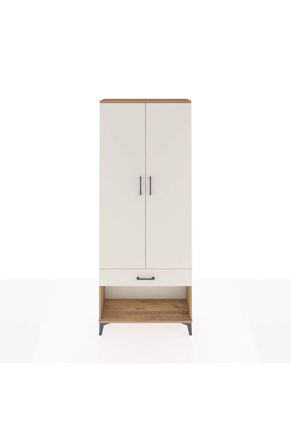 Arges Dolap 2 Raflı Tek Çekmeceli Tek Askılı 88x30x221 - S30M034V7A