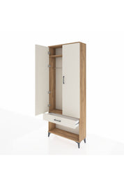 Arges Dolap 2 Raflı Tek Çekmeceli Tek Askılı 88x30x221 - S30M034V7A