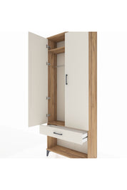 Arges Dolap 2 Raflı Tek Çekmeceli Tek Askılı 88x30x221 - S30M034V7A