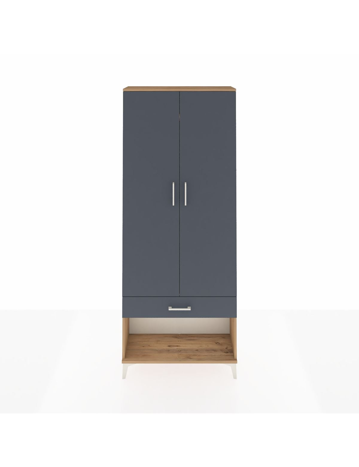 Arges Dolap 2 Raflı Tek Çekmeceli Tek Askılı 88x30x221 - S30M034V8A