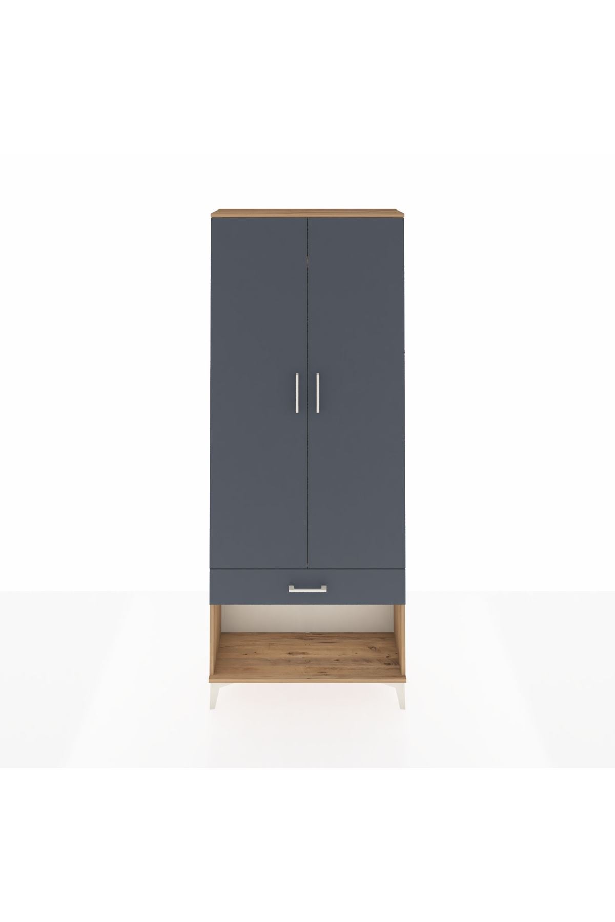 Arges Dolap 2 Raflı Tek Çekmeceli Tek Askılı 88x30x221 - S30M034V8A