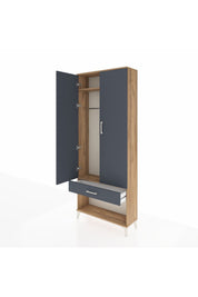 Arges Dolap 2 Raflı Tek Çekmeceli Tek Askılı 88x30x221 - S30M034V8A