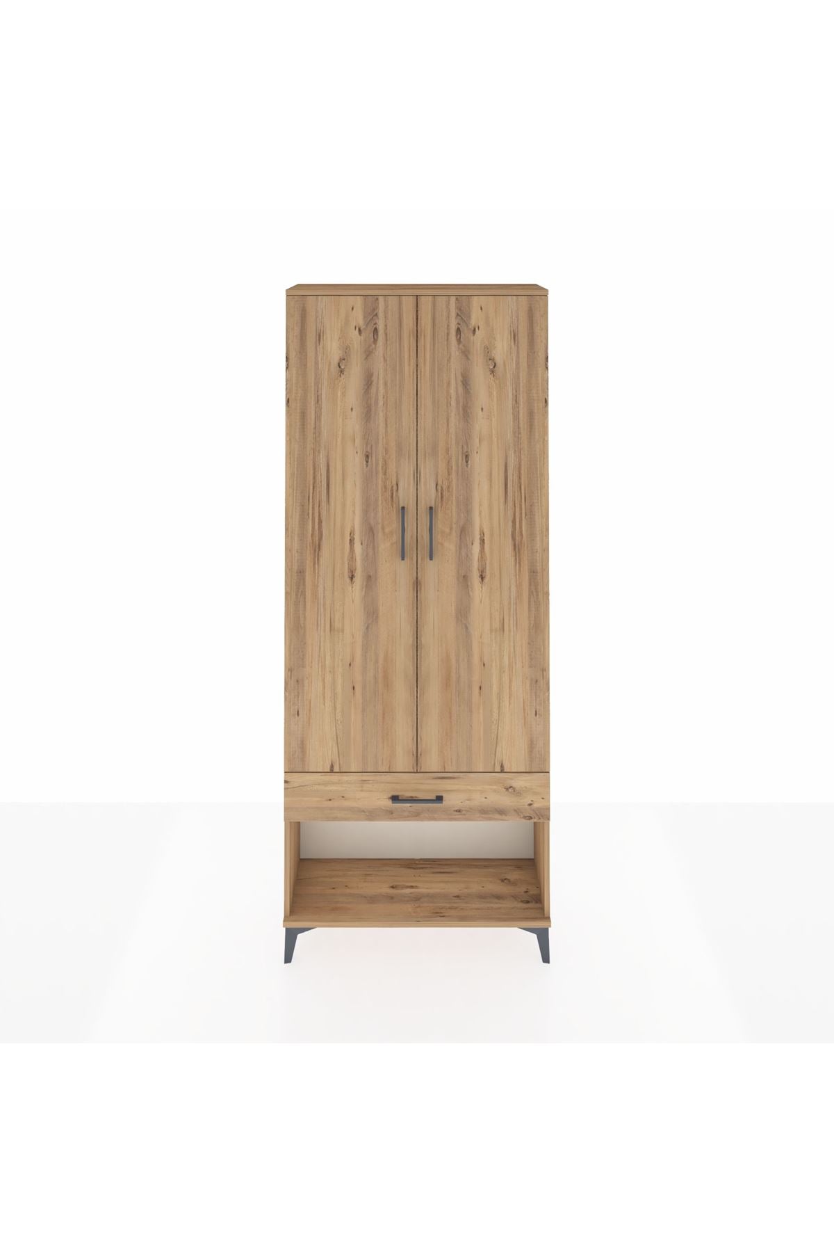Arges Dolap 2 Raflı Tek Çekmeceli Tek Askılı 88x30x221 - S30M034V9A