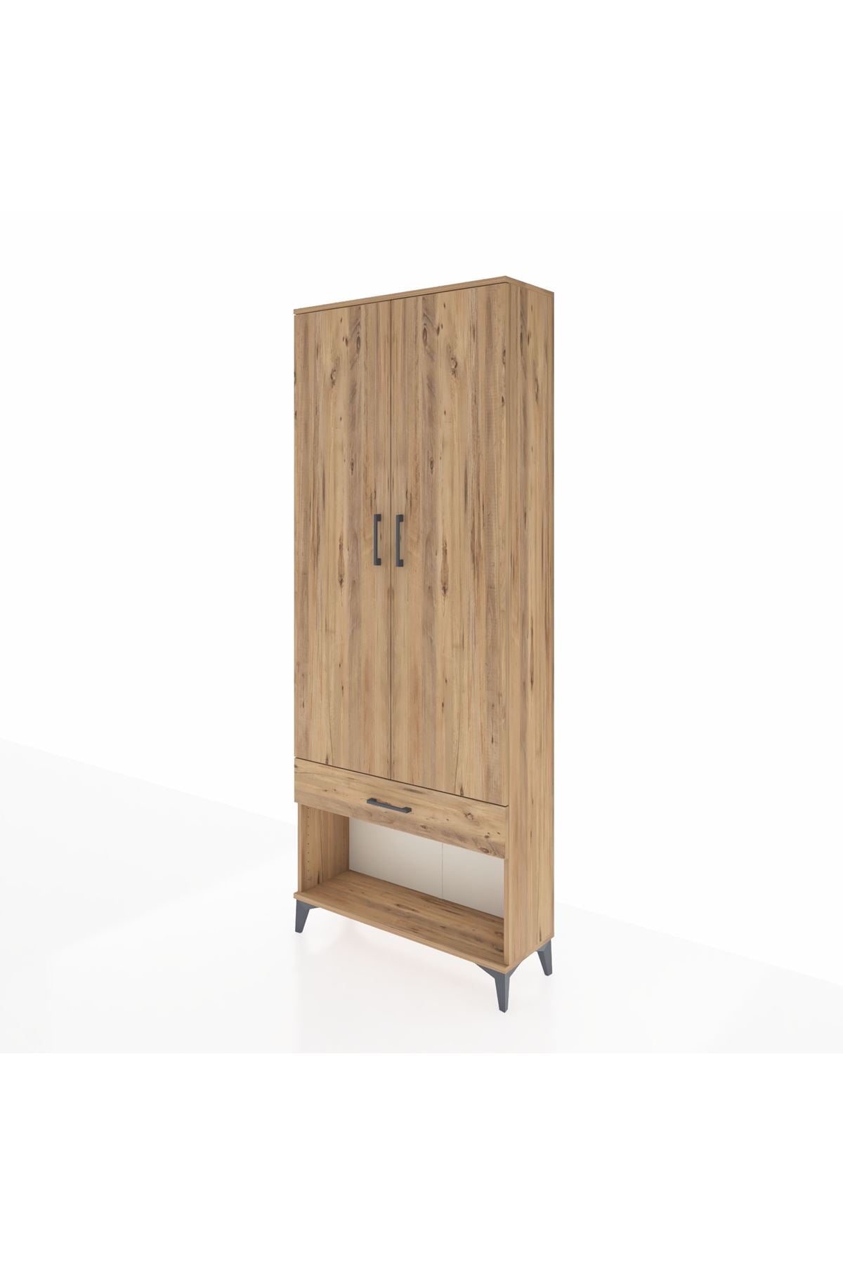 Arges Dolap 2 Raflı Tek Çekmeceli Tek Askılı 88x30x221 - S30M034V9A