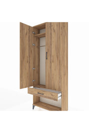 Arges Dolap 2 Raflı Tek Çekmeceli Tek Askılı 88x30x221 - S30M034V9A
