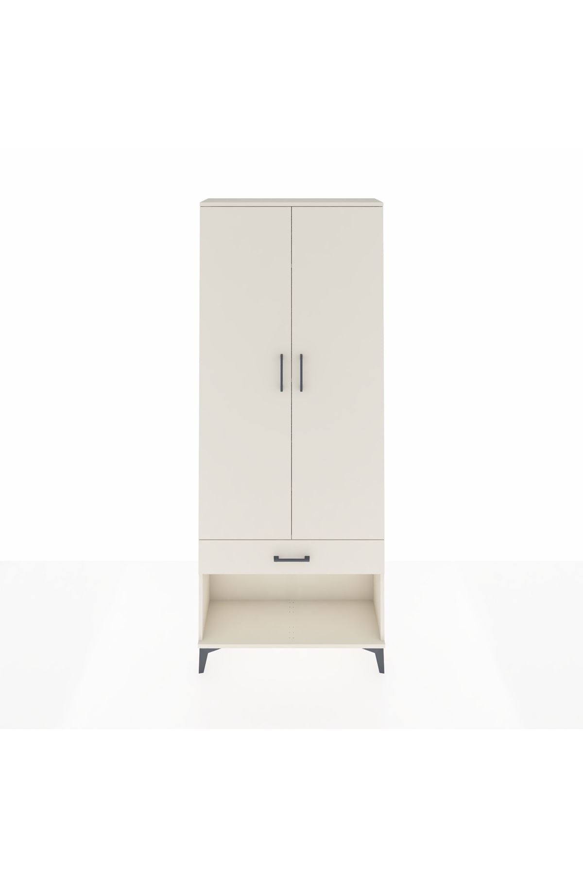 Arges Dolap 4 Raflı Tek Çekmeceli 2 Kapaklı 88x30x221 - S30M035V1A