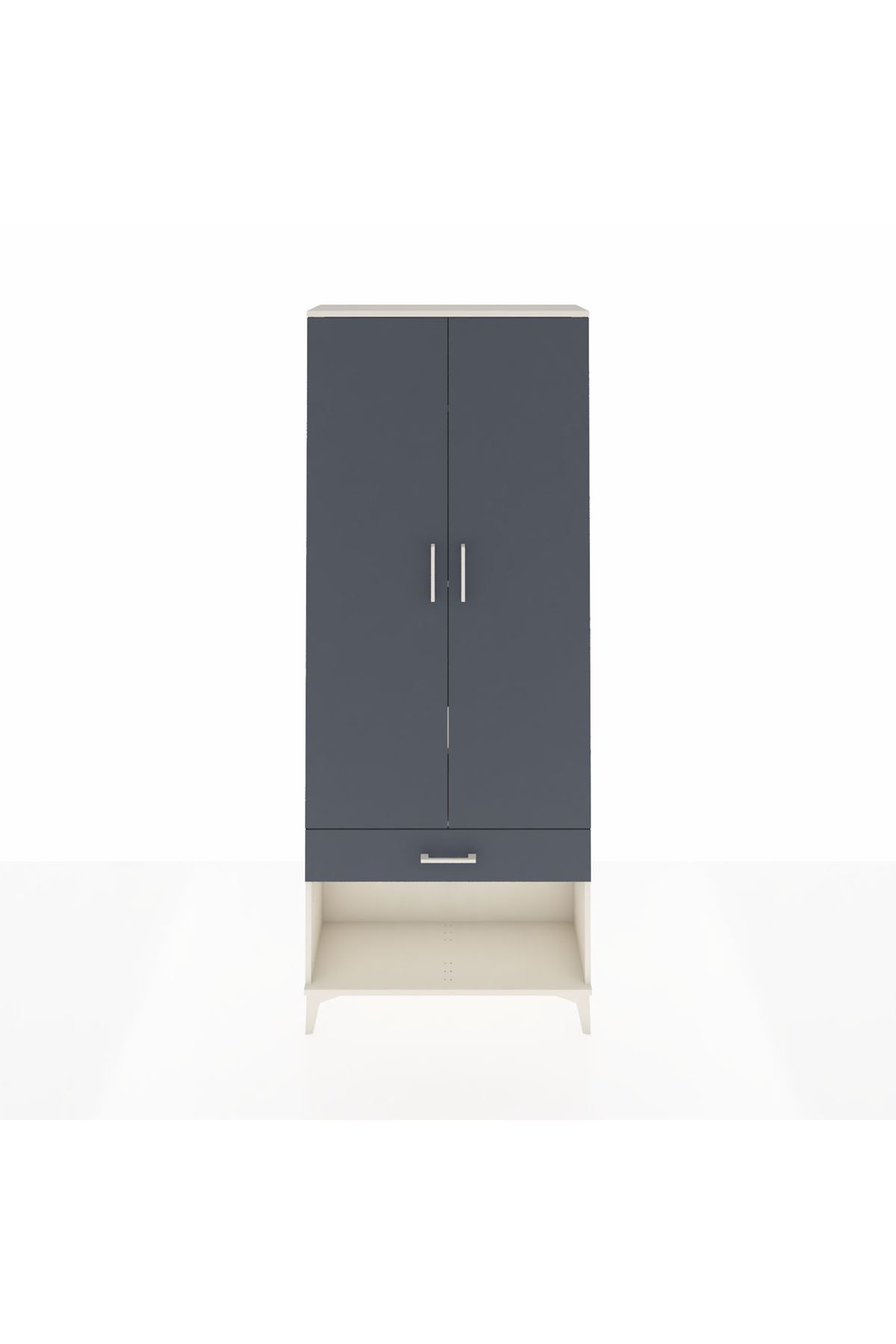 Arges Dolap 4 Raflı Tek Çekmeceli 2 Kapaklı 88x30x221 - S30M035V2A