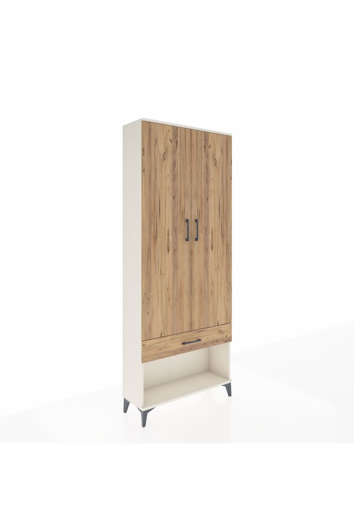 Arges Dolap 4 Raflı Tek Çekmeceli 2 Kapaklı 88x30x221 - S30M035V3A