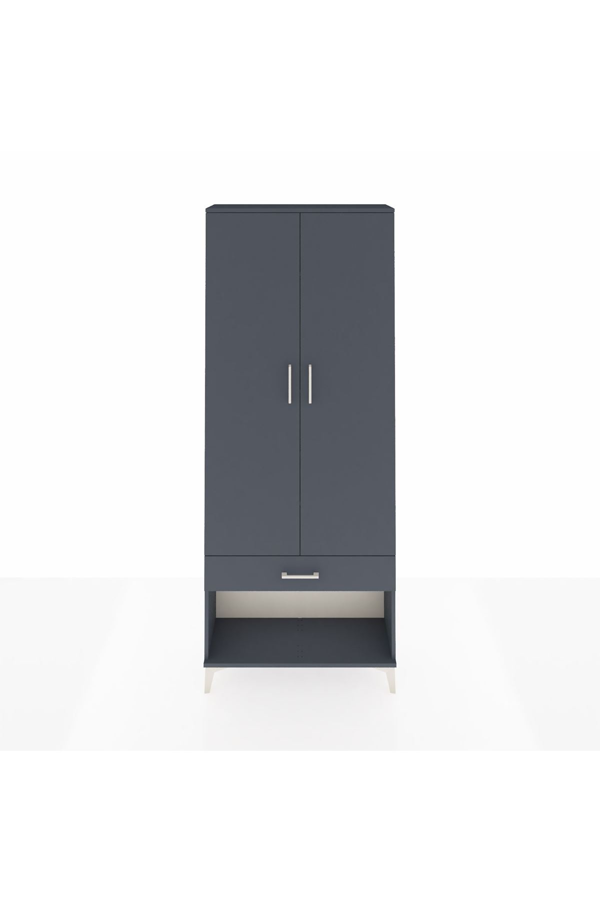 Arges Dolap 4 Raflı Tek Çekmeceli 2 Kapaklı 88x30x221 - S30M035V5A