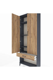 Arges Dolap 4 Raflı Tek Çekmeceli 2 Kapaklı 88x30x221 - S30M035V6A