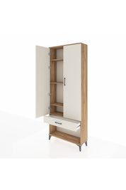 Arges Dolap 4 Raflı Tek Çekmeceli 2 Kapaklı 88x30x221 - S30M035V7A