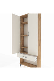 Arges Dolap 4 Raflı Tek Çekmeceli 2 Kapaklı 88x30x221 - S30M035V7A