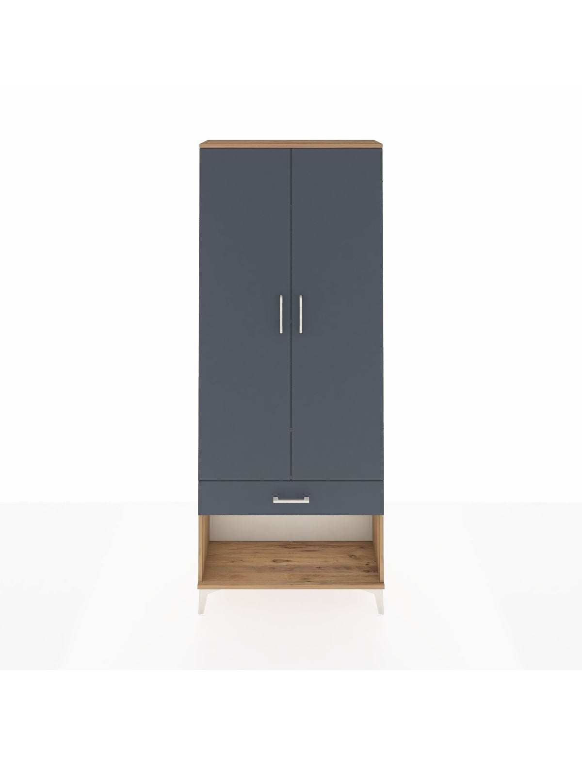 Arges Dolap 4 Raflı Tek Çekmeceli 2 Kapaklı 88x30x221 - S30M035V8A