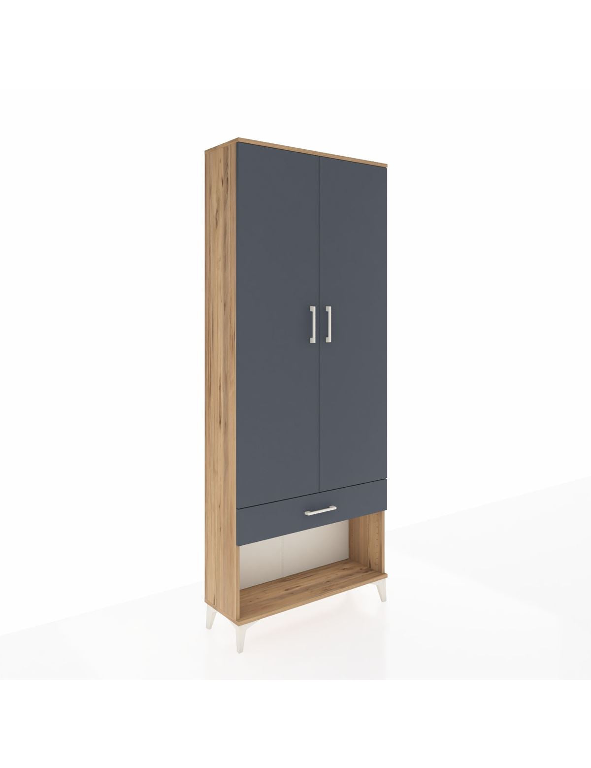 Arges Dolap 4 Raflı Tek Çekmeceli 2 Kapaklı 88x30x221 - S30M035V8A