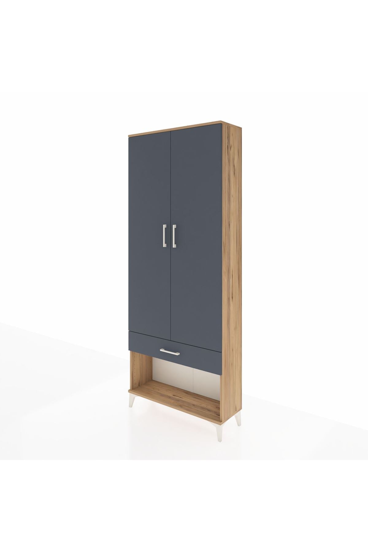 Arges Dolap 4 Raflı Tek Çekmeceli 2 Kapaklı 88x30x221 - S30M035V8A