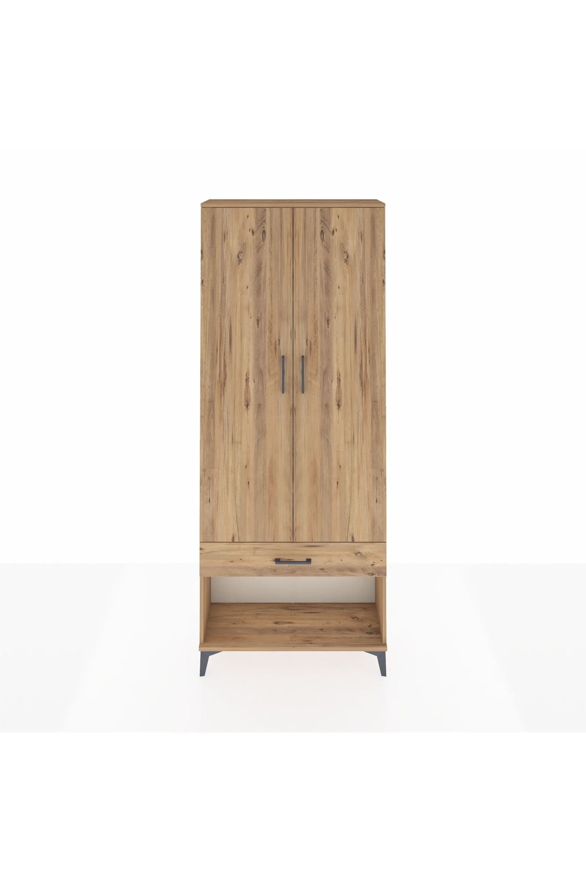 Arges Dolap 4 Raflı Tek Çekmeceli 2 Kapaklı 88x30x221 - S30M035V9A