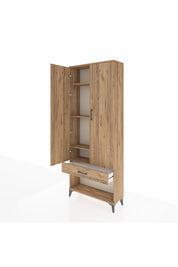 Arges Dolap 4 Raflı Tek Çekmeceli 2 Kapaklı 88x30x221 - S30M035V9A