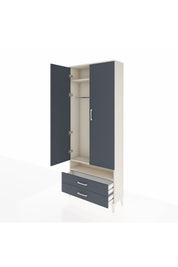 Arges Dolap 3 Raflı 2 Çekmeceli Tek Askılı 88x30x221 - S30M037V2A