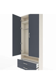 Arges Dolap 3 Raflı 2 Çekmeceli Tek Askılı 88x30x221 - S30M037V2A