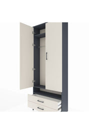 Arges Dolap 3 Raflı 2 Çekmeceli Tek Askılı 88x30x221 - S30M037V4A