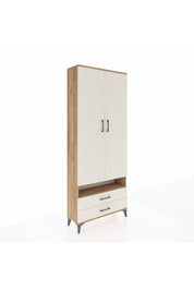 Arges Dolap 3 Raflı 2 Çekmeceli Tek Askılı 88x30x221 - S30M037V7A