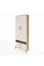 Arges Dolap 3 Raflı 2 Çekmeceli Tek Askılı 88x30x221 - S30M037V7A