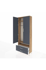 Arges Dolap 3 Raflı 2 Çekmeceli Tek Askılı 88x30x221 - S30M037V8A