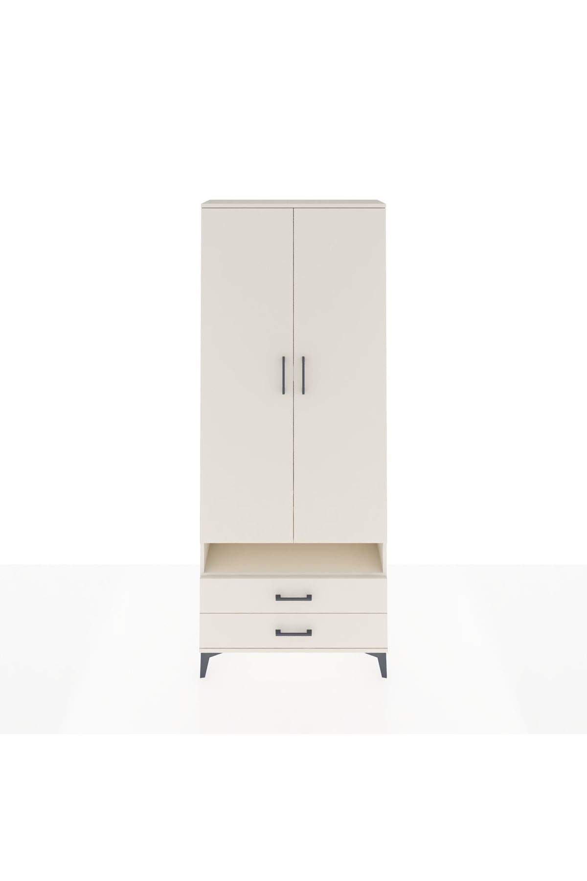 Arges Dolap 5 Raflı 2 Çekmeceli 2 Kapaklı 88x30x221 - S30M038V1A