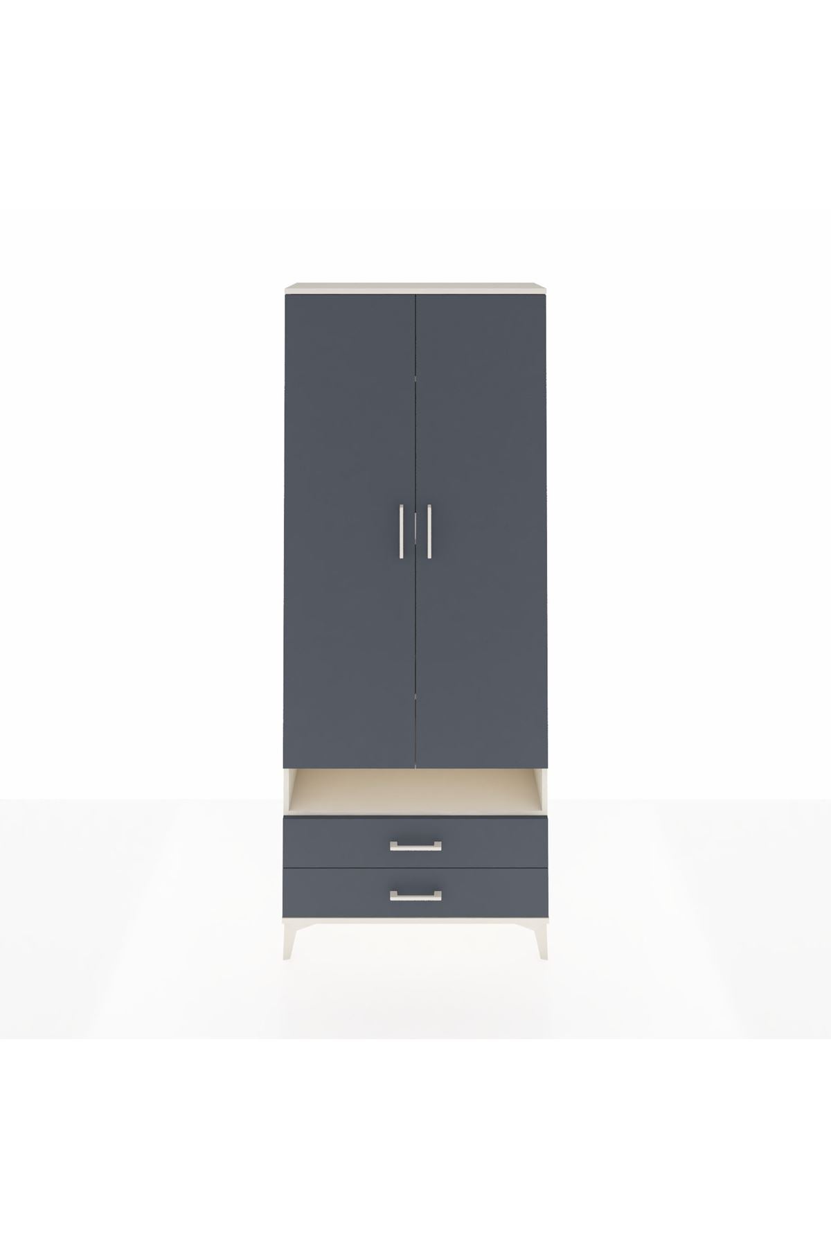 Arges Dolap 5 Raflı 2 Çekmeceli 2 Kapaklı 88x30x221 - S30M038V2A