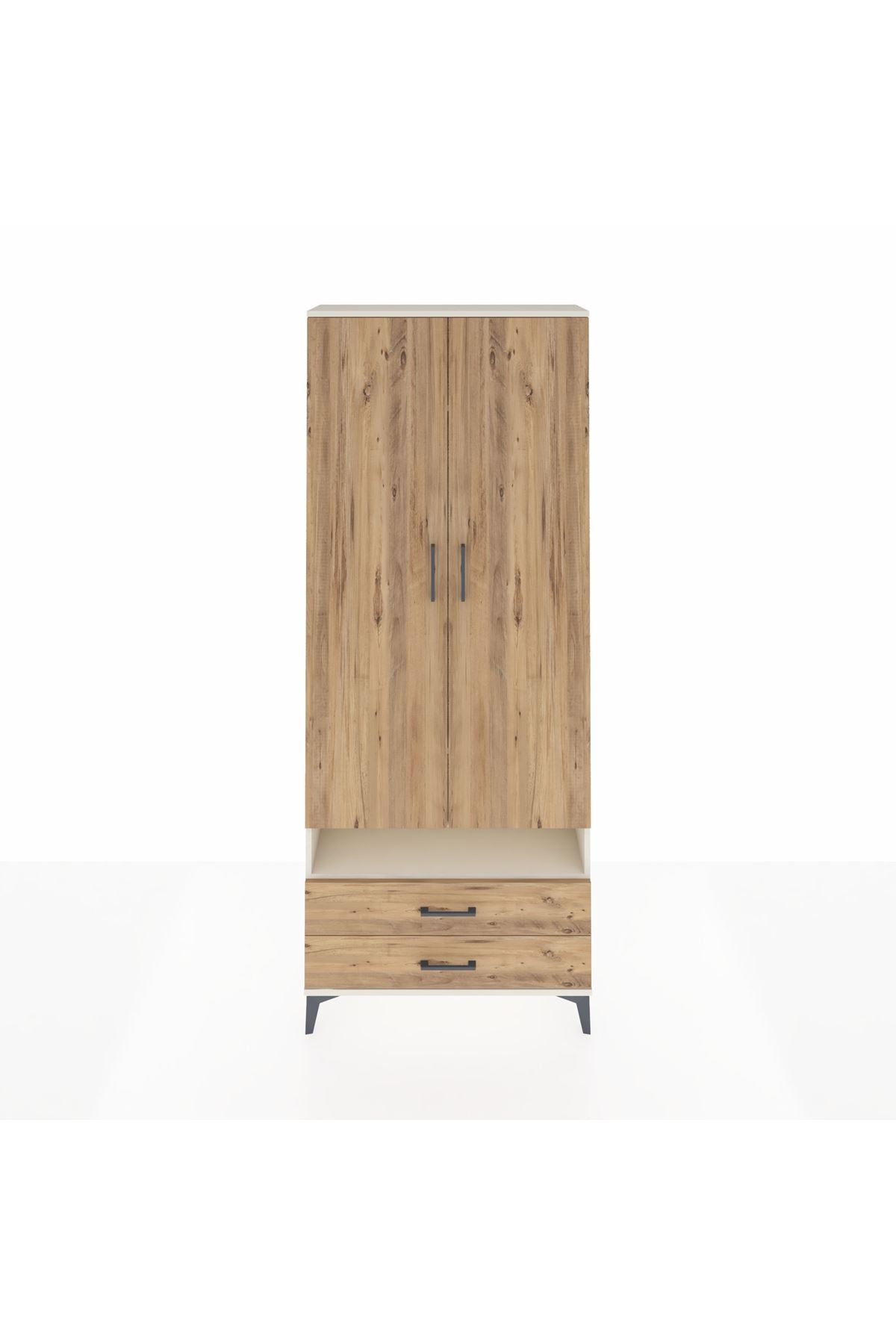 Arges Dolap 5 Raflı 2 Çekmeceli 2 Kapaklı 88x30x221 - S30M038V3A