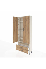 Arges Dolap 5 Raflı 2 Çekmeceli 2 Kapaklı 88x30x221 - S30M038V3A