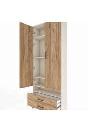 Arges Dolap 5 Raflı 2 Çekmeceli 2 Kapaklı 88x30x221 - S30M038V3A