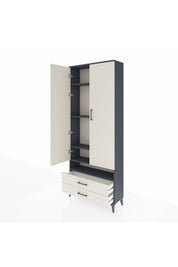 Arges Dolap 5 Raflı 2 Çekmeceli 2 Kapaklı 88x30x221 - S30M038V4A