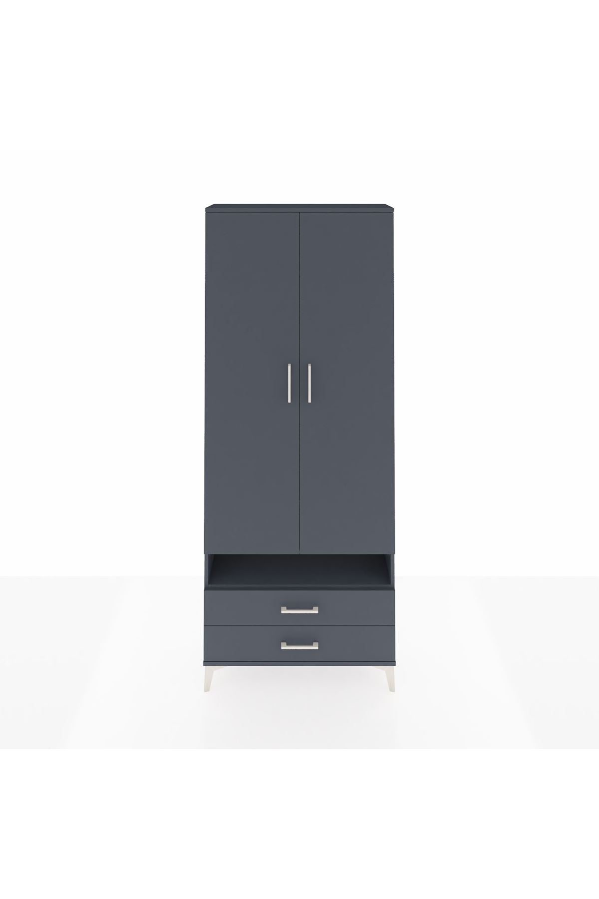 Arges Dolap 5 Raflı 2 Çekmeceli 2 Kapaklı 88x30x221 - S30M038V5A