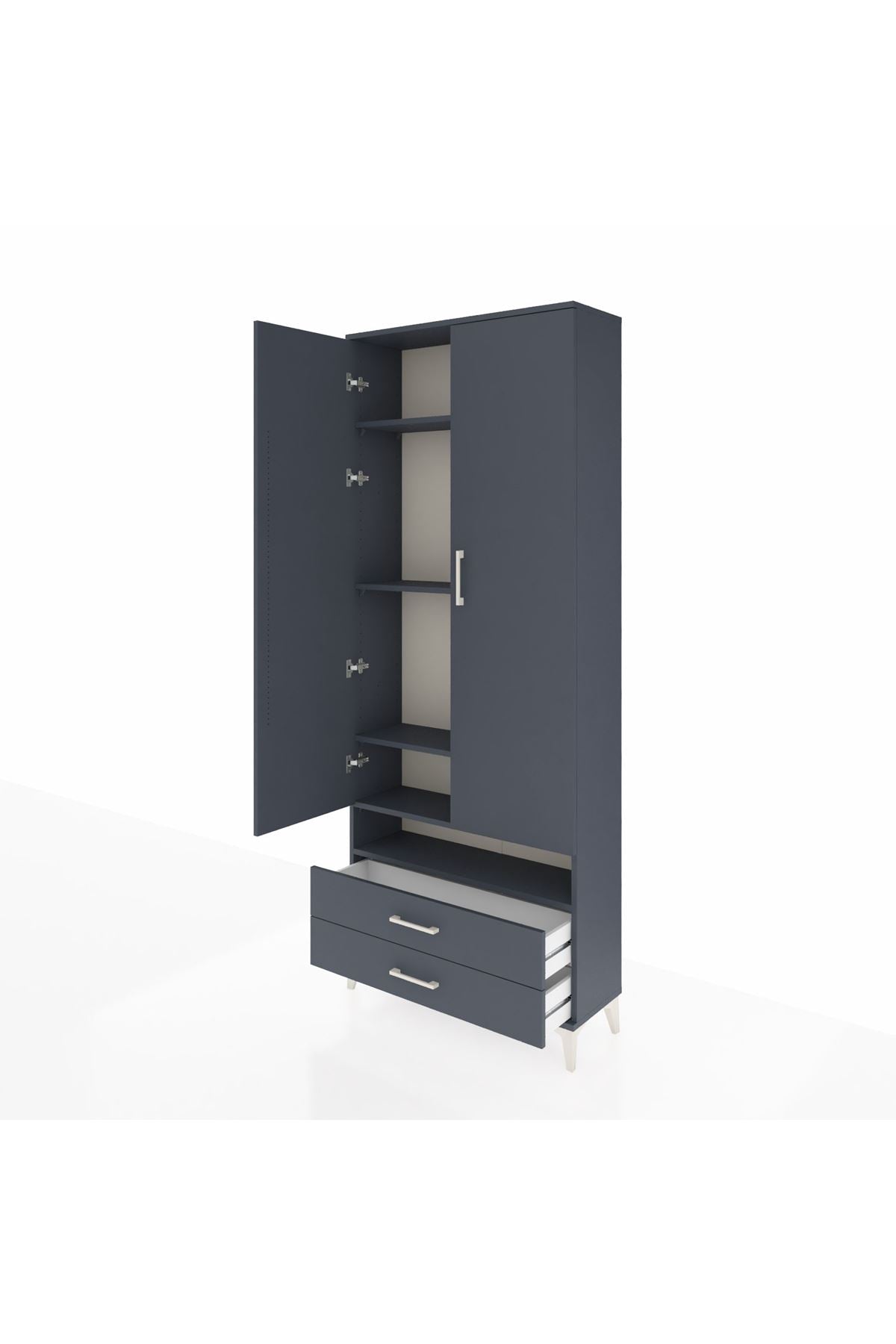 Arges Dolap 5 Raflı 2 Çekmeceli 2 Kapaklı 88x30x221 - S30M038V5A