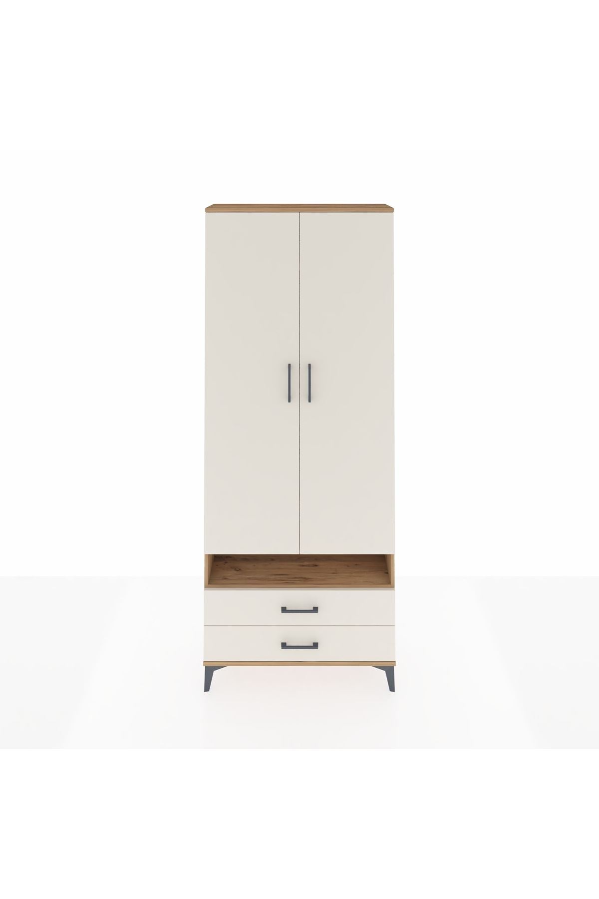 Arges Dolap 5 Raflı 2 Çekmeceli 2 Kapaklı 88x30x221 - S30M038V7A