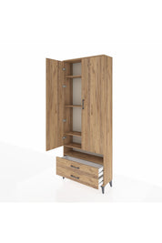 Arges Dolap 5 Raflı 2 Çekmeceli 2 Kapaklı 88x30x221 - S30M038V9A