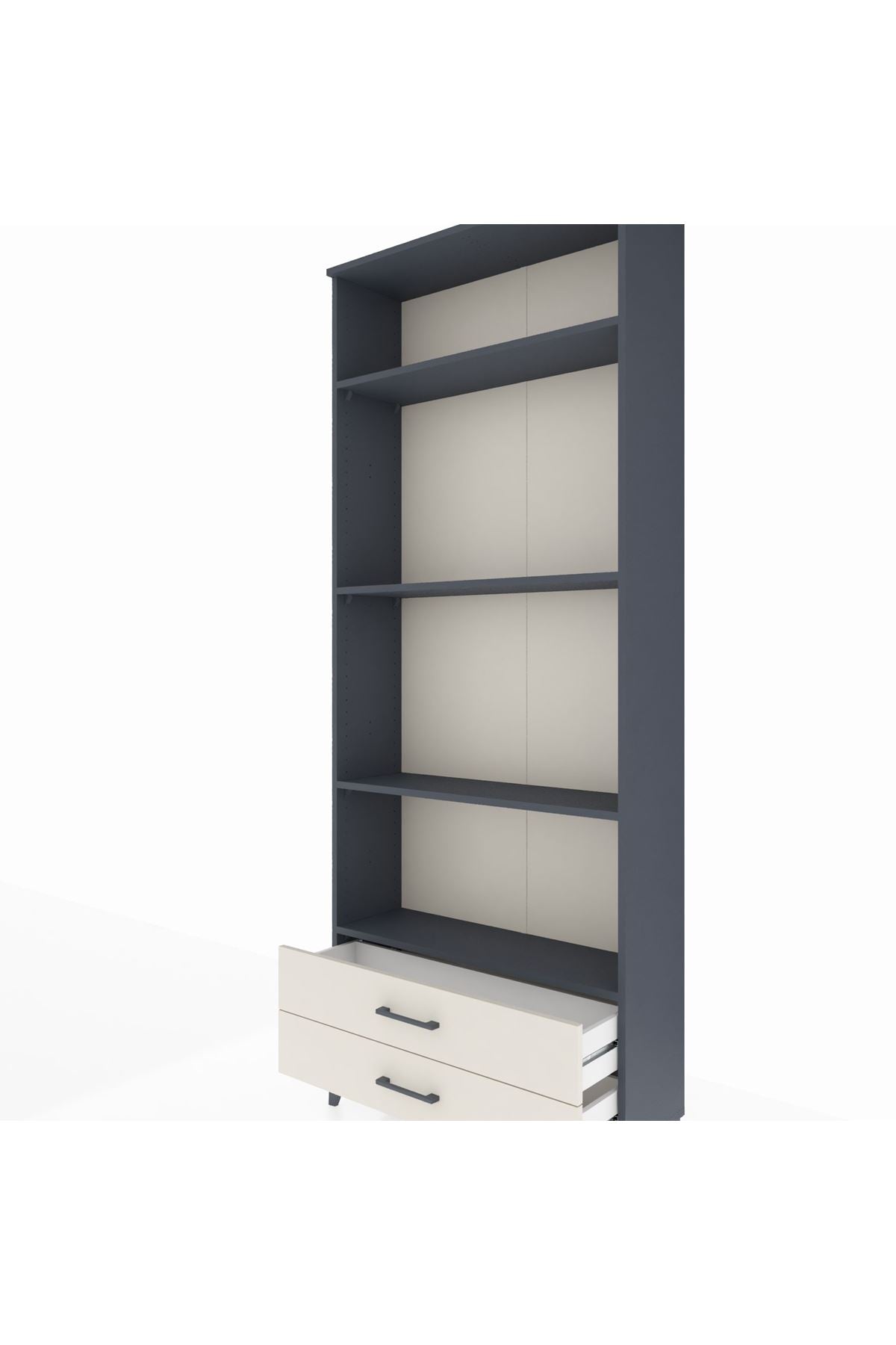 Arges Dolap 4 Raflı 2 Çekmeceli 88x30x221 - S30M039V4A