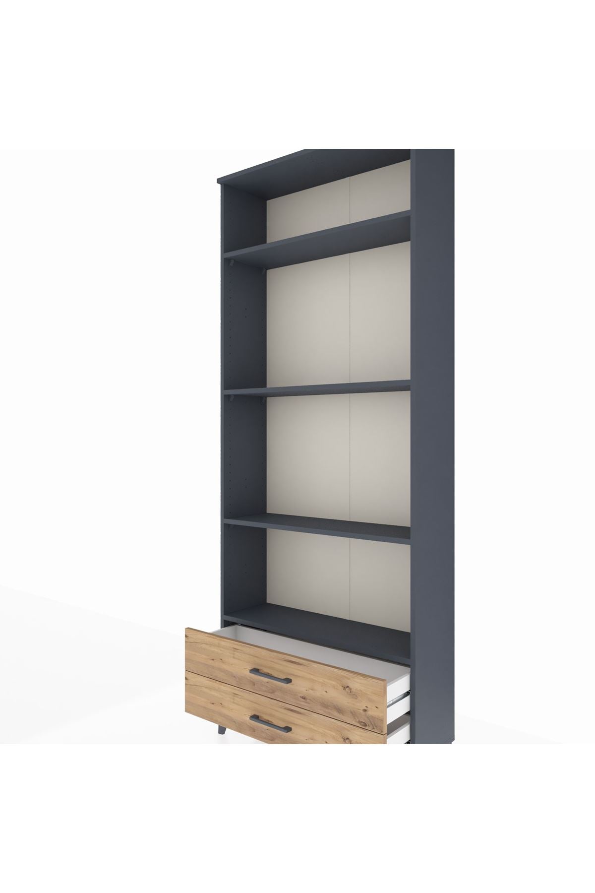 Arges Dolap 4 Raflı 2 Çekmeceli 88x30x221 - S30M039V6A