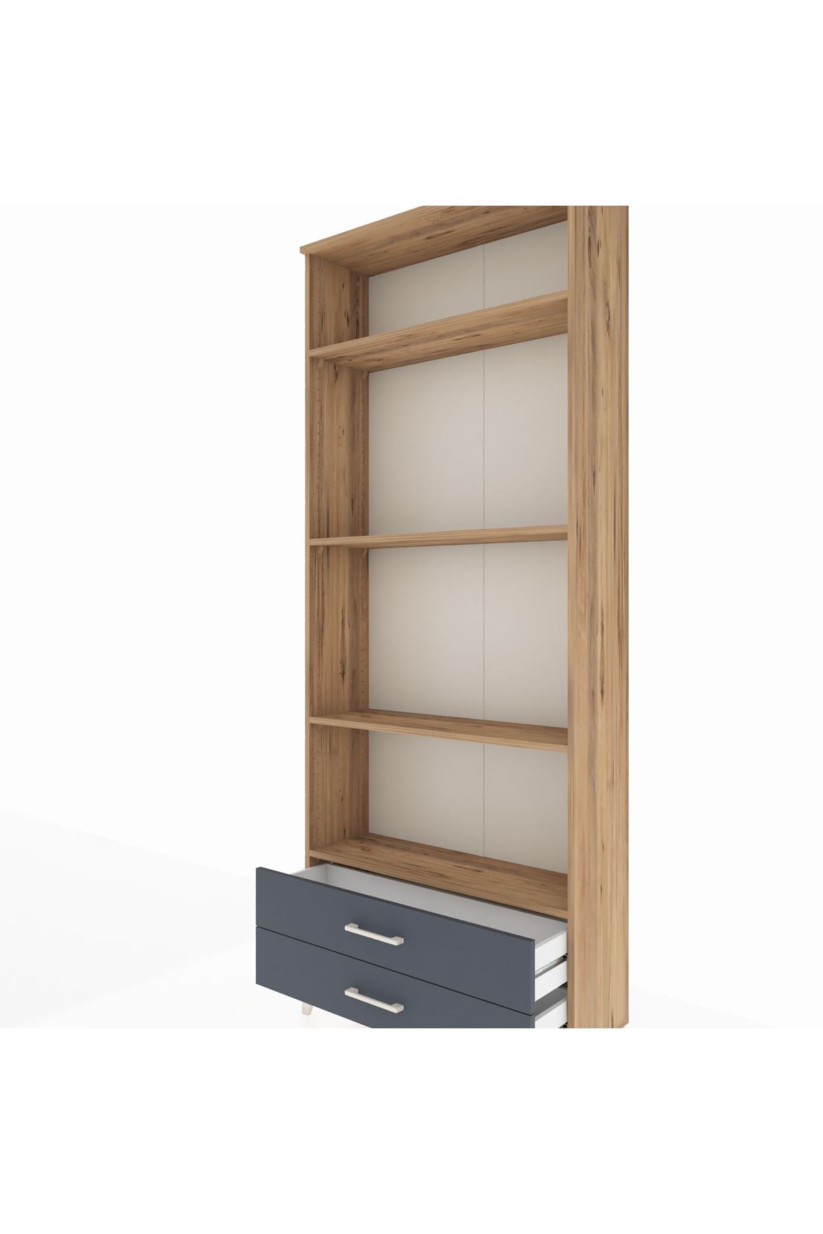 Arges Dolap 4 Raflı 2 Çekmeceli 88x30x221 - S30M039V8A