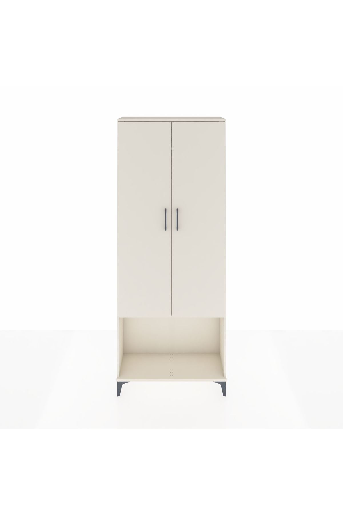 Arges Dolap 2 Raflı 2 Kapaklı Tek Askılı 88x30x221 - S30M040V1A