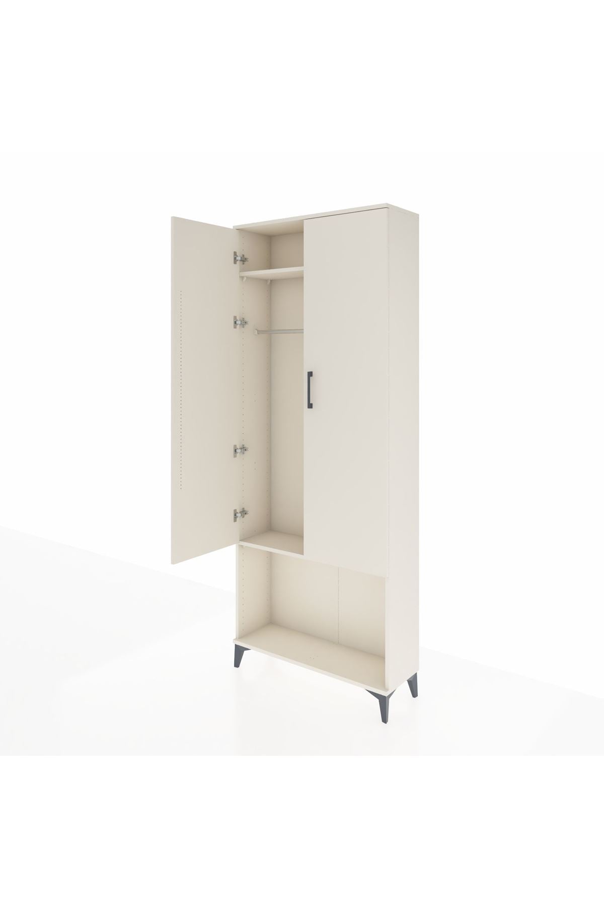 Arges Dolap 2 Raflı 2 Kapaklı Tek Askılı 88x30x221 - S30M040V1A