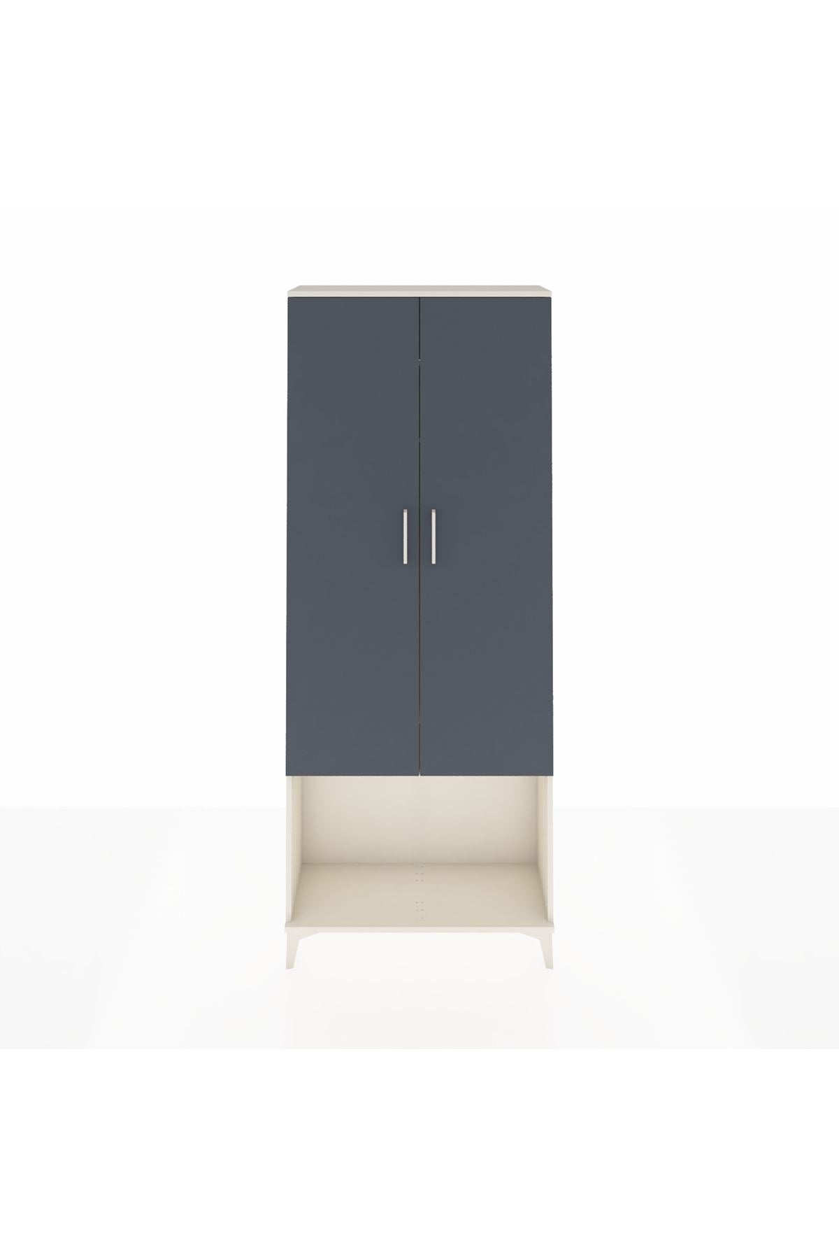 Arges Dolap 2 Raflı 2 Kapaklı Tek Askılı 88x30x221 - S30M040V2A