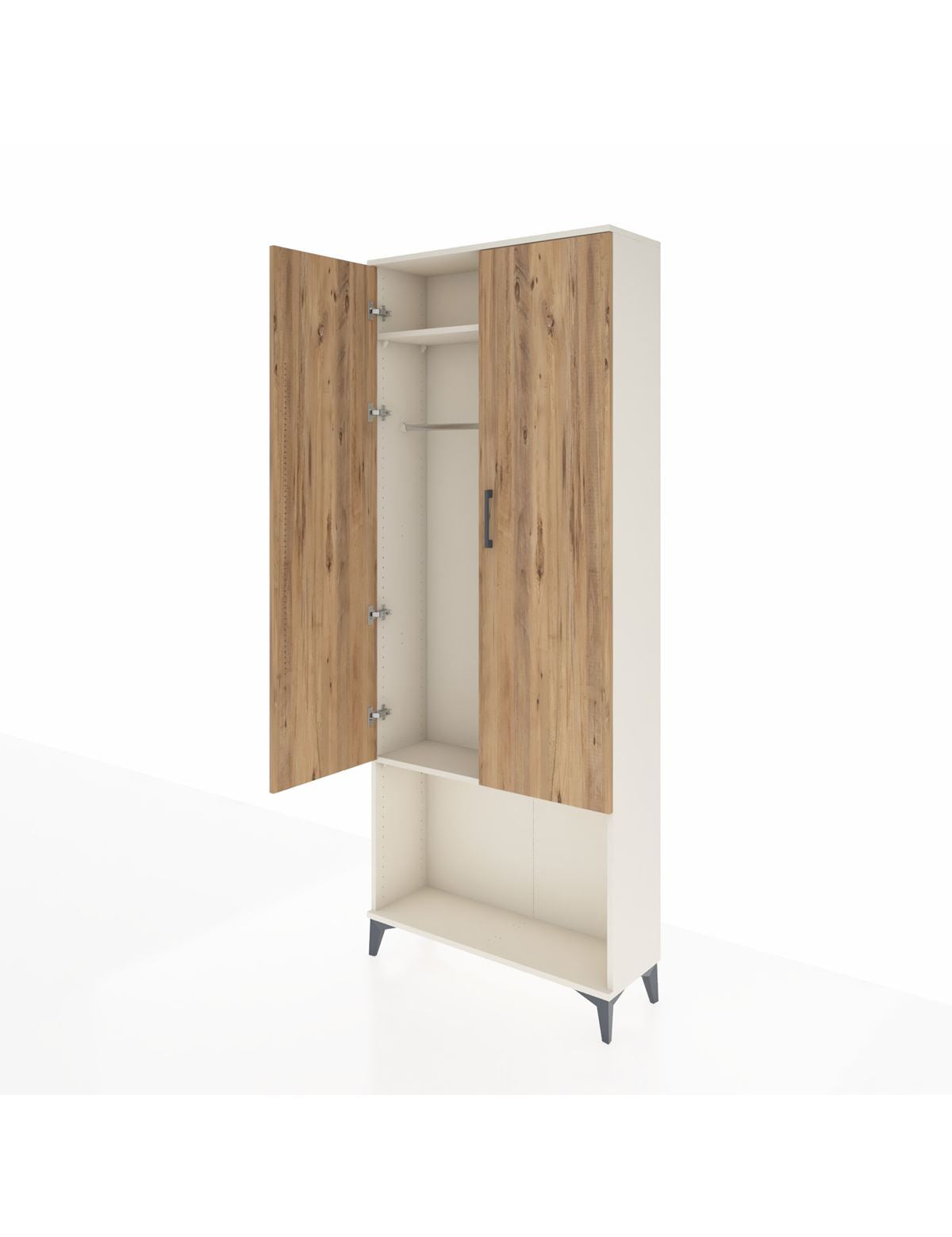 Arges Dolap 2 Raflı 2 Kapaklı Tek Askılı 88x30x221 - S30M040V3A
