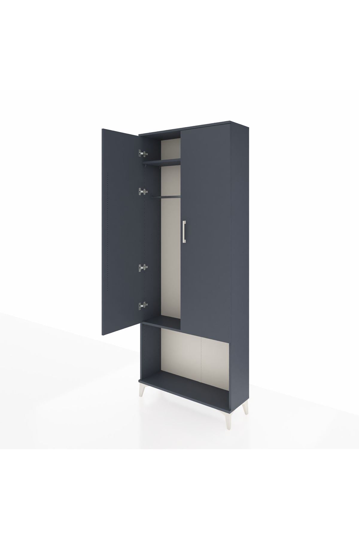 Arges Dolap 2 Raflı 2 Kapaklı Tek Askılı 88x30x221 - S30M040V5A