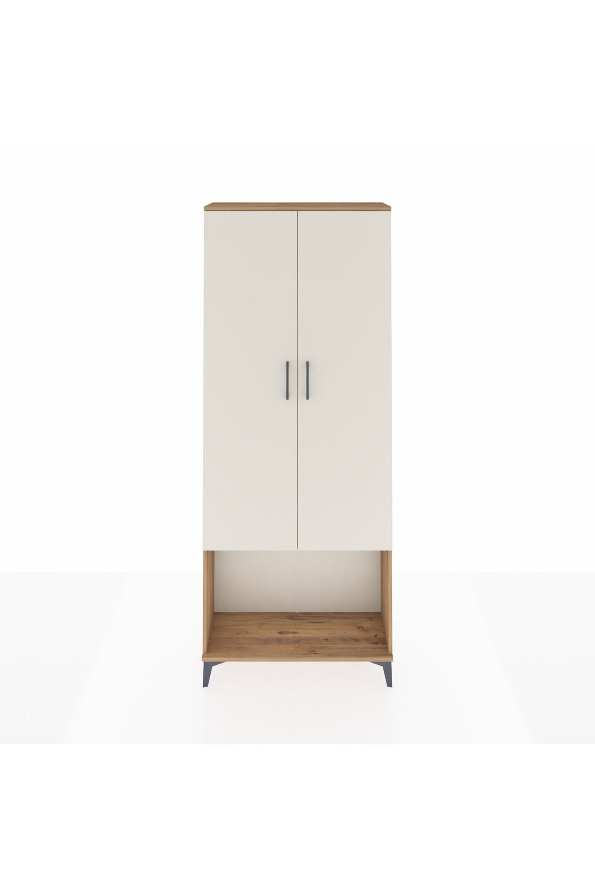Arges Dolap 2 Raflı 2 Kapaklı Tek Askılı 88x30x221 - S30M040V7A