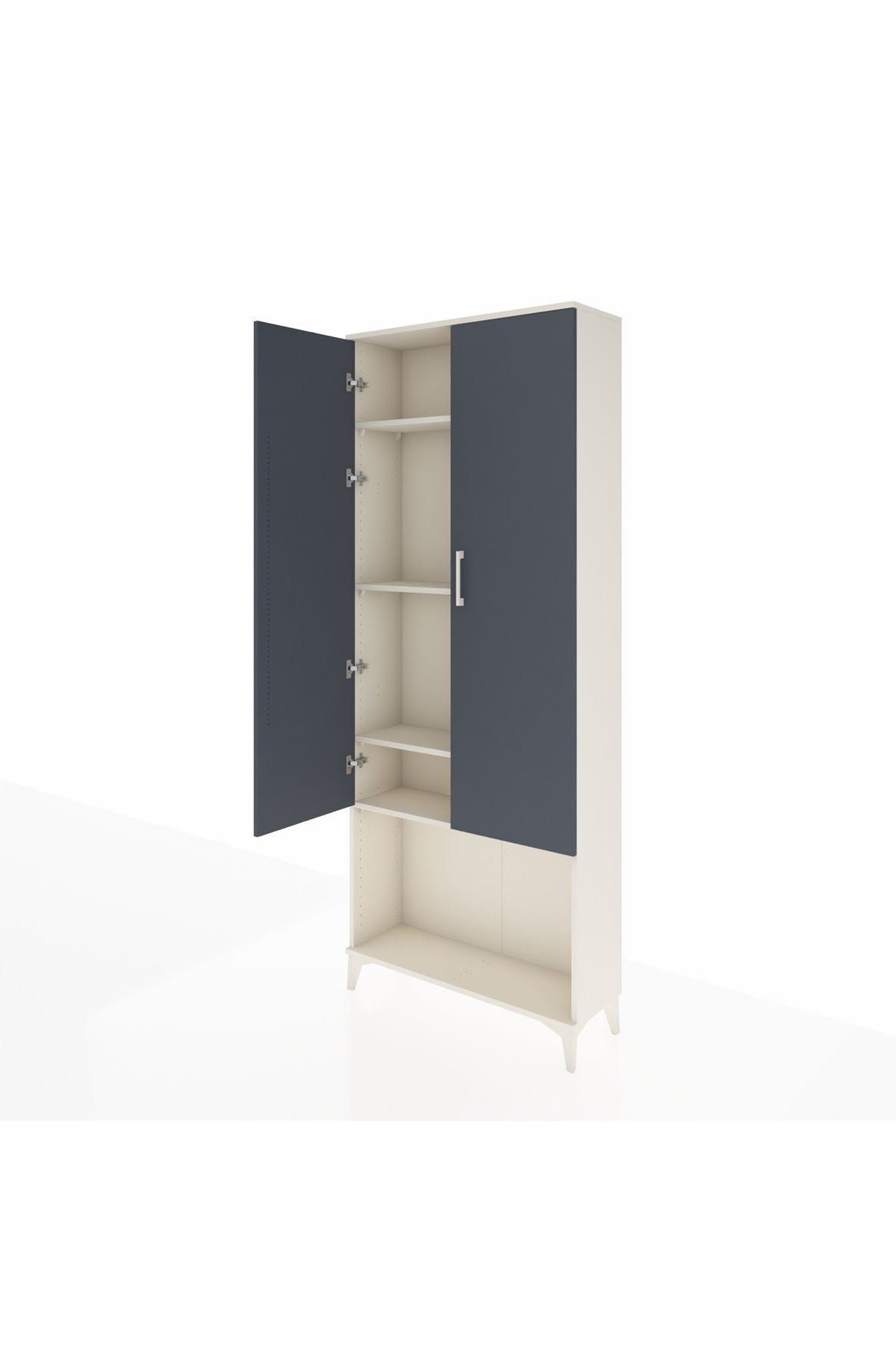 Arges Dolap 4 Raflı 2 Kapaklı 88x30x221 - S30M041V2A