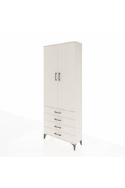 Arges Dolap 2 Raflı 4 Çekmeceli Tek Askılı 88x30x221 - S30M043V1A