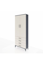 Arges Dolap 2 Raflı 4 Çekmeceli Tek Askılı 88x30x221 - S30M043V4A
